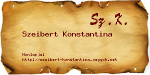 Szeibert Konstantina névjegykártya